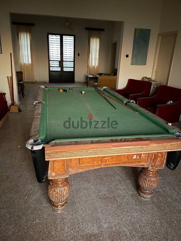 OLD ANTIQUE HEAVY RARE  billiard english pool table 4