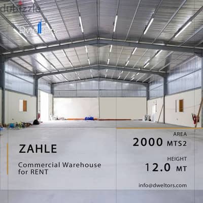 Hangar for rent in ZAHLE - 2000 MT2 - 12 MT Height