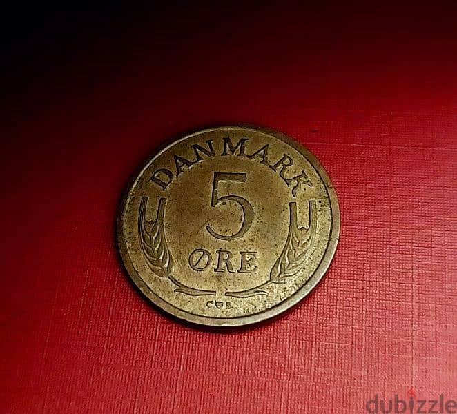 1966 Denmark Frederick IX 5 Ore 1