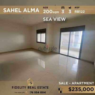 Apartment for sale in Sahel Alma RB122 شقة للبيع بساحل علما