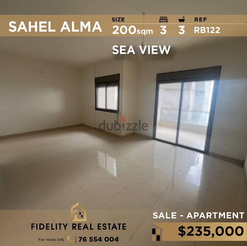 Apartment for sale in Sahel Alma RB122 شقة للبيع بساحل علما 0