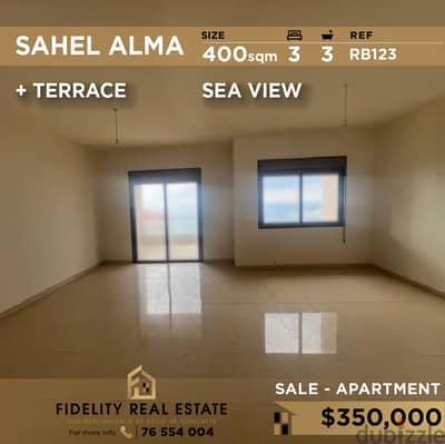 Apartment for sale in Sahel Alma RB123 شقة للبيع بساحل علما