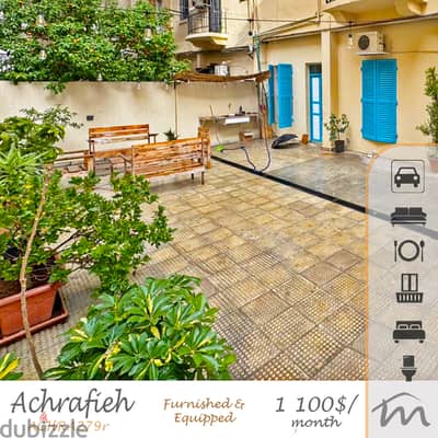 Ashrafieh | Charming Furnished 1 Bedroom Apartment + 50m² Terrace