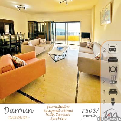 Daroun | Furnished/Equipped | Huge Terrace | Balcony | Panoramic View