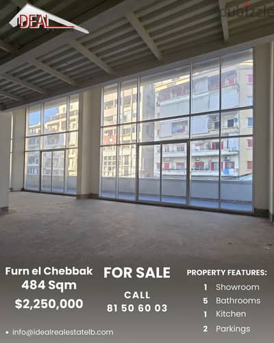 484 sqm Showroom for sale in Furn el Chebbak , Baabda REF#JPT22172