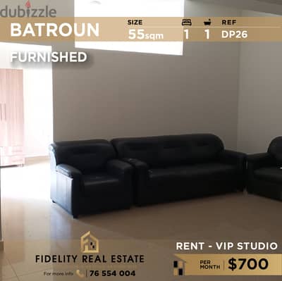 Studio for rent in Batroun DP26 استوديو مفروش للإيجار في البترون