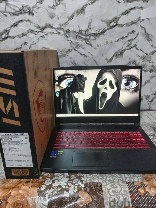 core i7-12700h / RTX 3060 / MSI gaming laptop with box 0