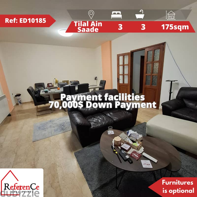 Apartment with Installement in Tilal Ain Saade شقة بالتقسيط في عين سعا 0