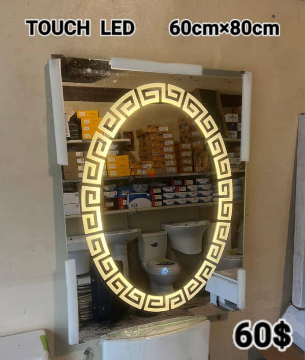 LED TOUCH BATHROOM MIRRORS. مراية حمام 1