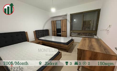 Fully Furnished Apartment for Rent in Zekrit!