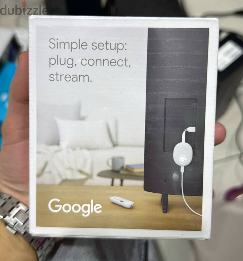 Google chromecast with google tv HD white 1