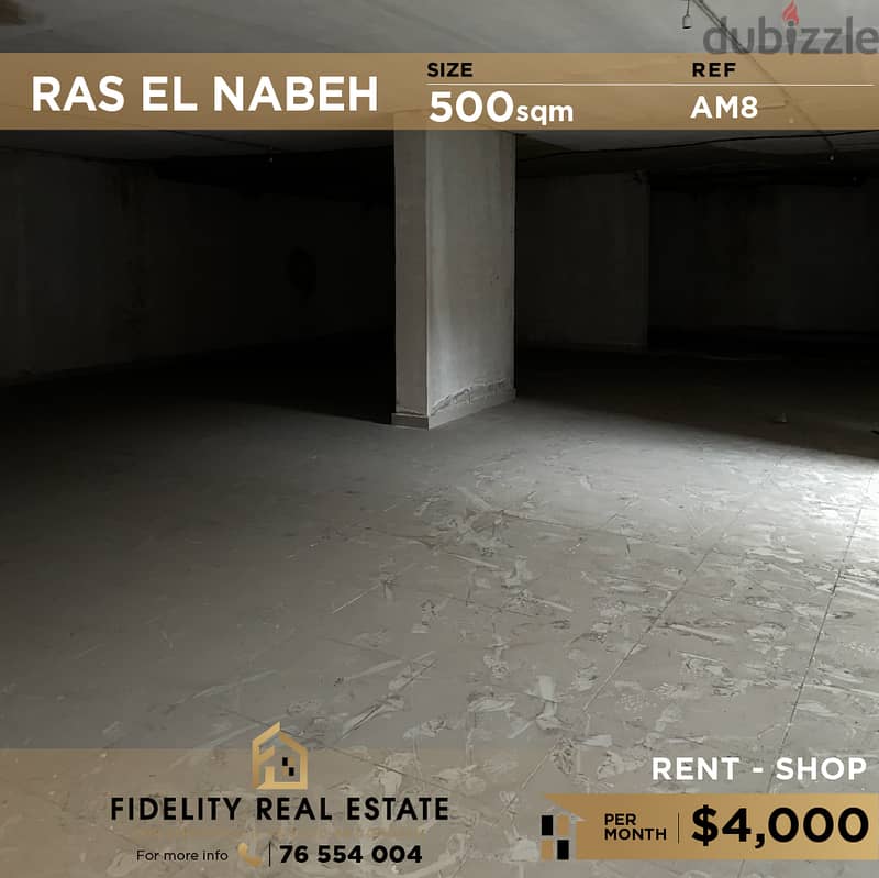 Shop for rent in Ras El Nabeh AM8 محل تجاري الإيجار في رأس النبع 0