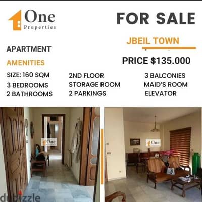 APARTMENT FOR SALE IN JBEIL TOWN