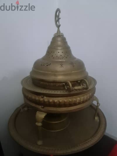 Antique Brass Arabian Incense Burner (Mabkhara)