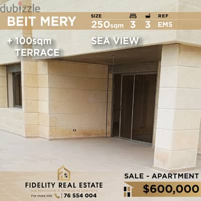 Apartment for sale in Beit Mery EM5 شقة  للبيع في بيت مري