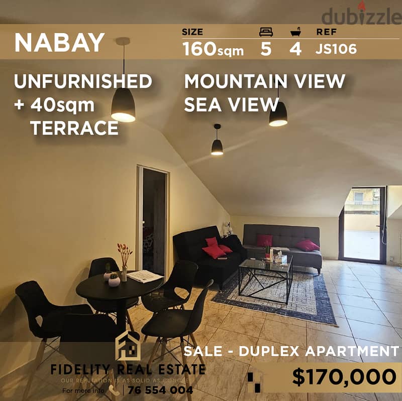 Apartment for sale in Nabay JS106  للبيع في ناباي 0