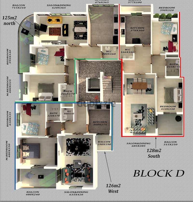 4 Blocks (36 apts/4524m2) under construction Bchamoun Elite School 7