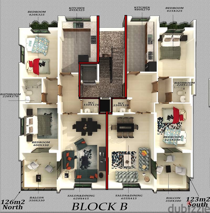 4 Blocks (36 apts/4524m2) under construction Bchamoun Elite School 8