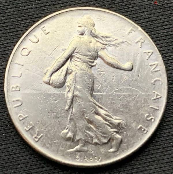 1 Franc coin 1977 edition 1