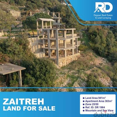 Land for sale at Zaitreh - أرض وبناية على قيد الإنشاء في زعيتره