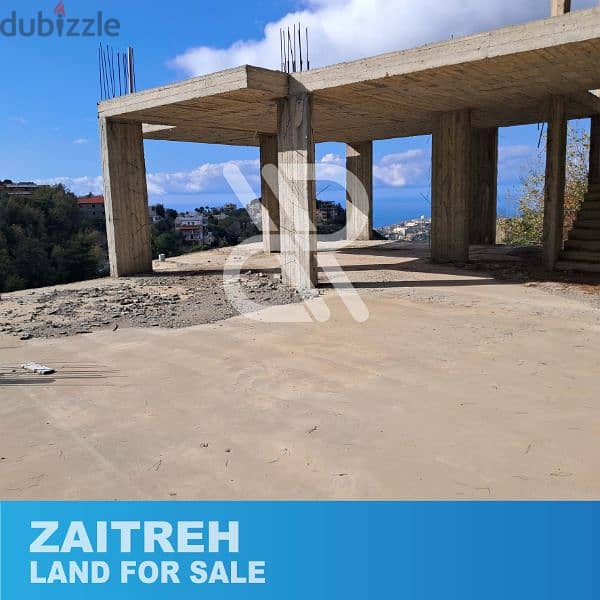 Land for sale at Zaitreh - أرض وبناية على قيد الإنشاء في زعيتره 2