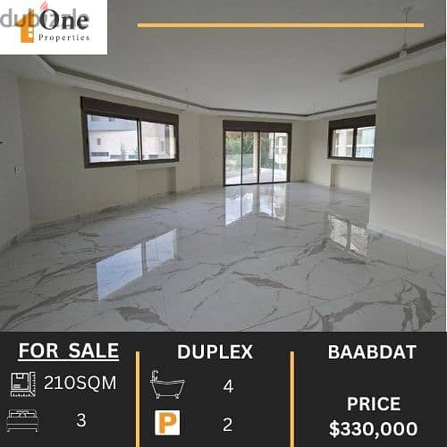 DUPLEX FOR SALE IN BAABDAT 0