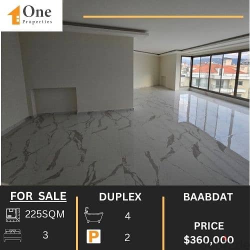 DUPLEX FOR SALE IN BAABDAT 0