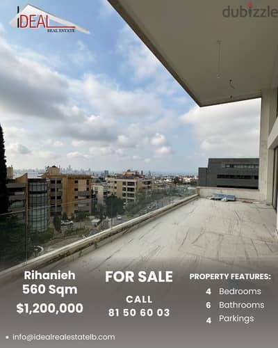 560 SQM Apartment for sale in Baabda Rihaniyeh REF#SSH290