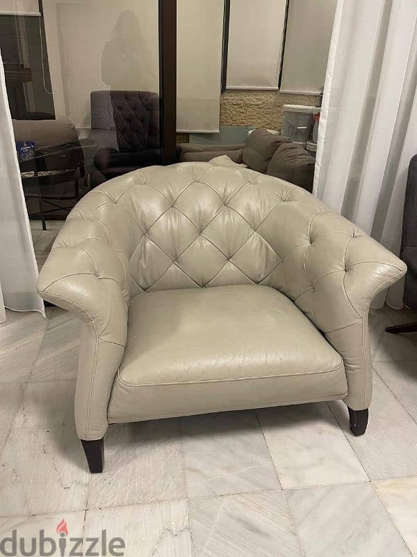 KUKA Leather Sofas – Modern, Great Condition كنبايات جلد – مودرن 2