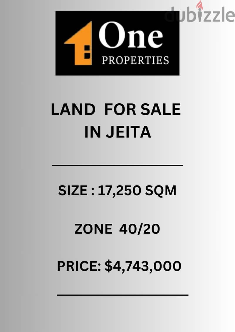 LAND FOR SALE IN JEITA 0