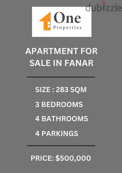 APARTMENT FOR SALE IN FANAR