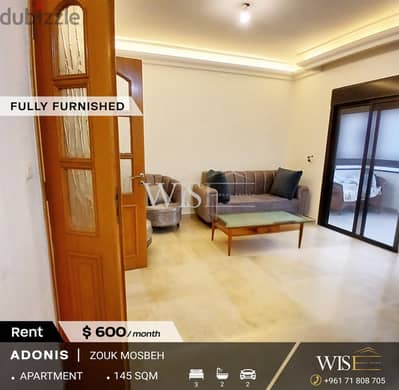 145 SQM fully furnished apartment for RENT in Adonis-Zouk Mosbeh!