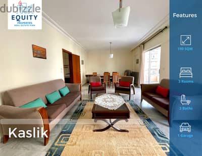 Furnished 190 SQM Apartment For Rent In Kaslik شقة للإيجار #RK143658