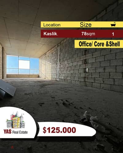 Kaslik 78m2 | Core & Shell Office | Prime Location | High End | EH