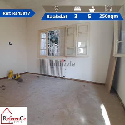 Apartment with garden in Baabdat شقة مع حديقة في بعبدات