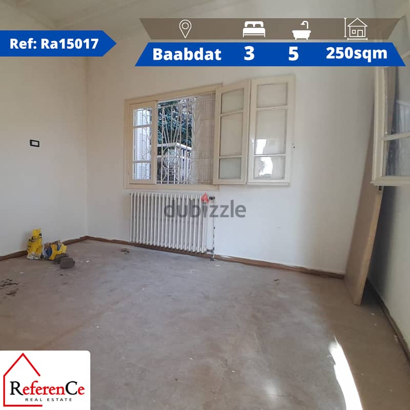 Apartment with garden in Baabdat شقة مع حديقة في بعبدات 0