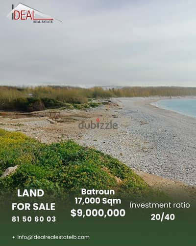 Land 17,000 SQM for sale in Batroun REF#SSH293