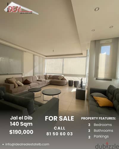 140 sqm Apartment for sale in Jal El Dib, Metn REF#TF910