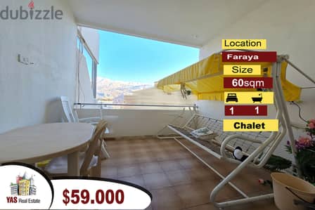 Faraya 60m2 | Chalet | Well Maintained | Open View | catch | DA |