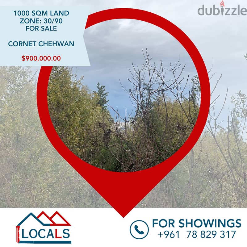 1000 SQM Land For Sale in Cornet Chehwan 0