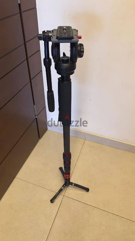 Fluid Head Tripod Lightweight Full CARBON FIBER up to 2Meters 3