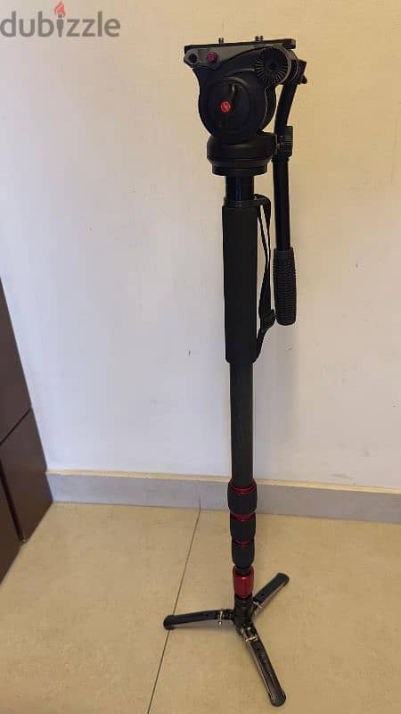 Fluid Head Tripod Lightweight Full CARBON FIBER up to 2Meters 6