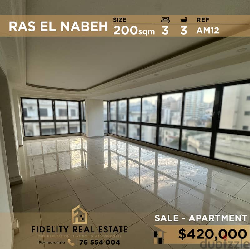 Apartment for sale in Ras El Nabeh AM12 شقة للبيع في رأس النبع 0