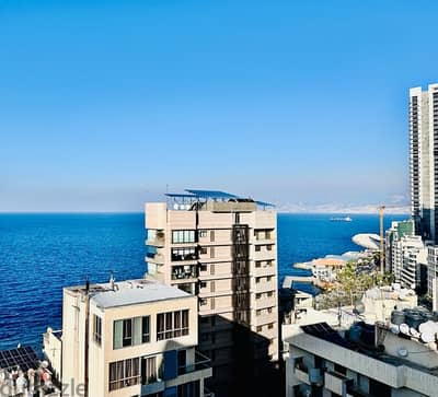 Spacious Apartment For Rent In Ras Beirut Over 200 + Sea View