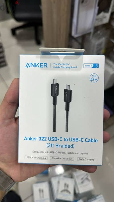 Anker 322 usb-c to usb-c braided 3ft cable