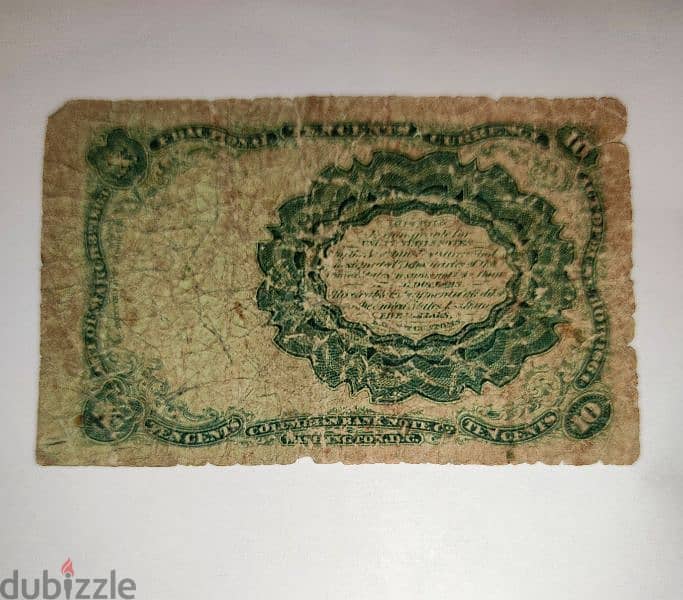 10 cent America 1849 banknote 1