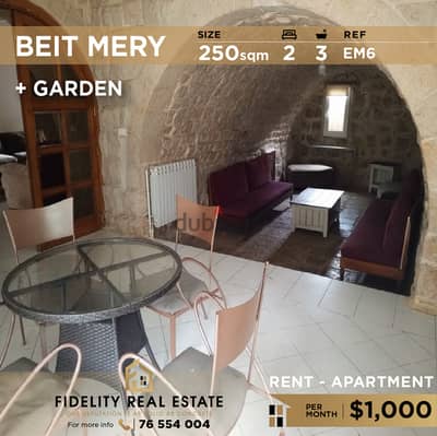 Apartment for rent in Beit Mery EM6 شقة للإيجار في بيت مري