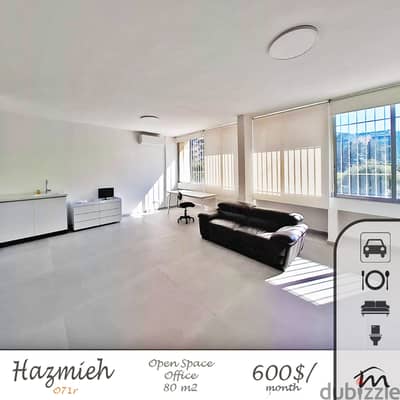 Hazmiyeh | 80m² Office | Parking | Equipped | View | HIgh End Space