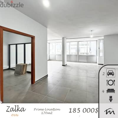 Zalka | Fully Decorated 170m² Office | Prime Location | 2 Parking Lots