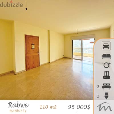 Rabwe | 2 Bedrooms Apt | Balconies | Open View | Covered Parking Spot